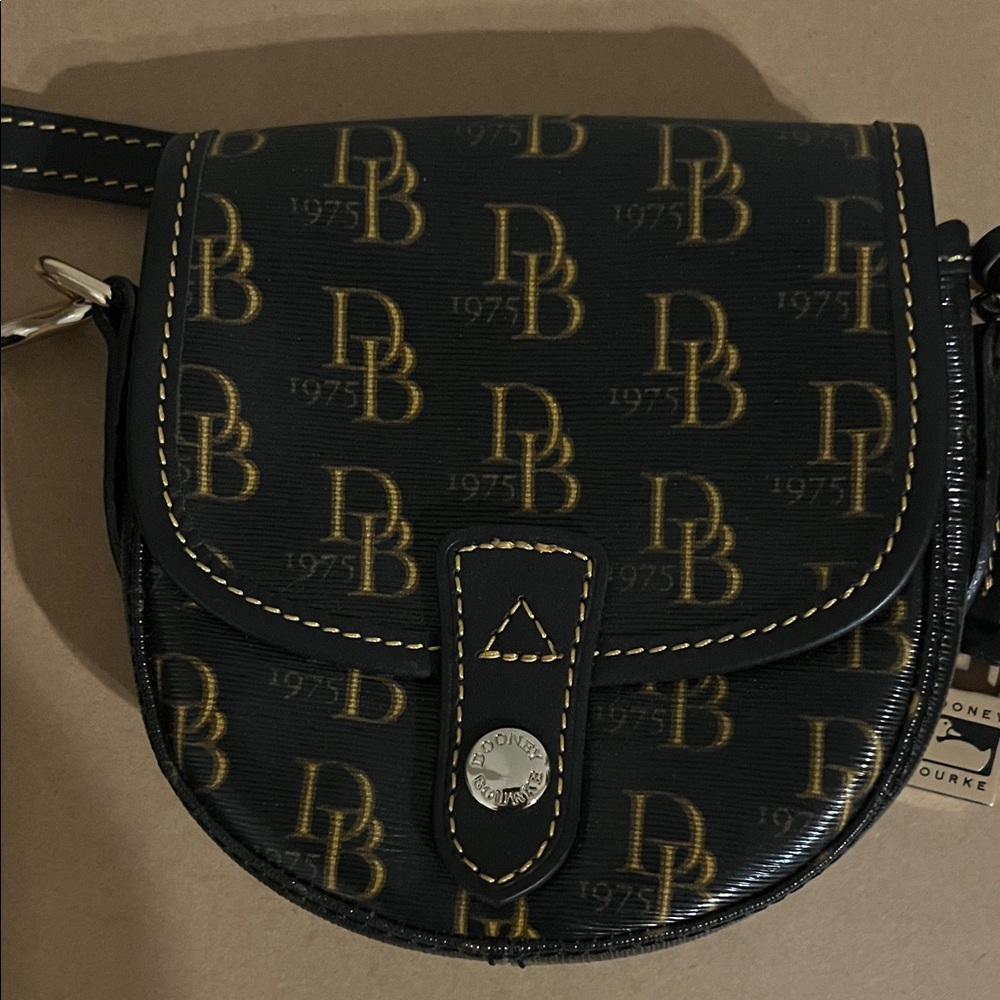 Dooney & Bourke Black and Gold Crossbody Bag